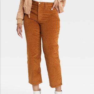 Straight corduroy pants